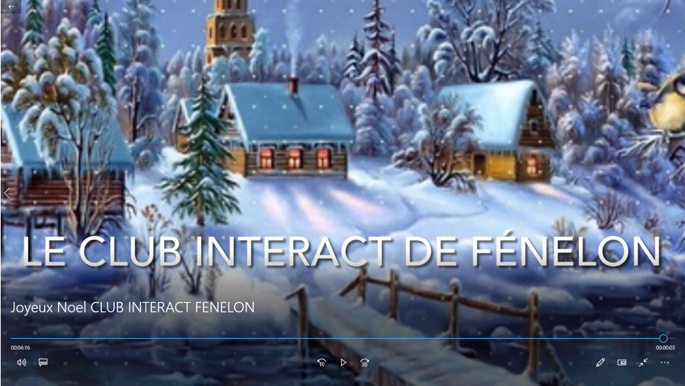 JOYEUX NOEL du CLUB INTERACT de FENELON