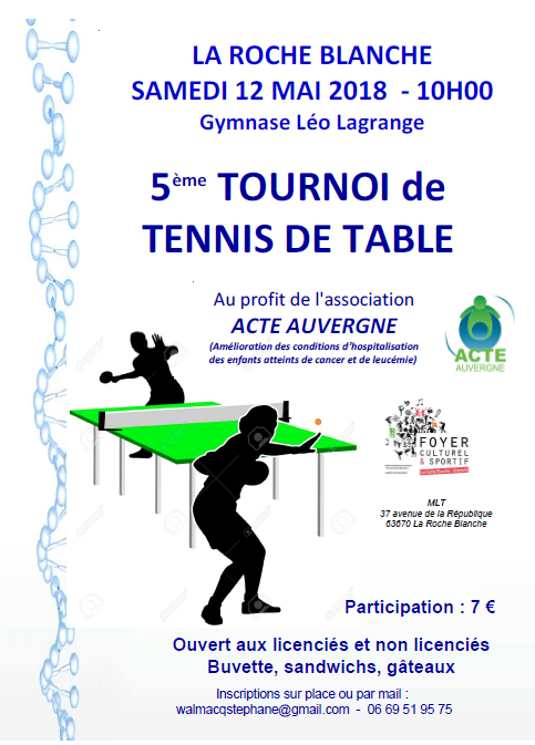 Tournoi tennis de table