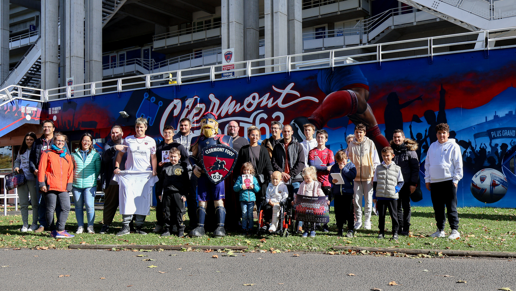 Les enfants invités par le Clermont Foot