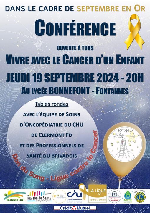 CONFERENCE « Vivre avec le cancer d’un enfant »